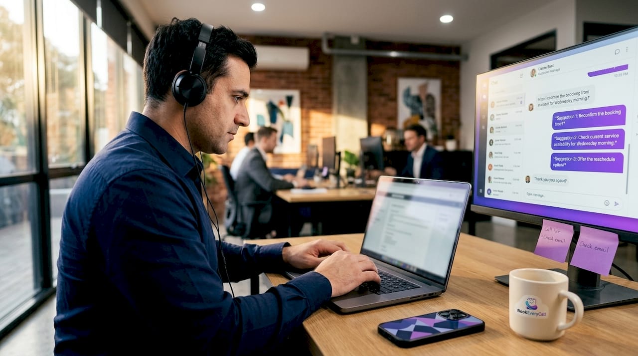 Customer service agent using AI chat interface