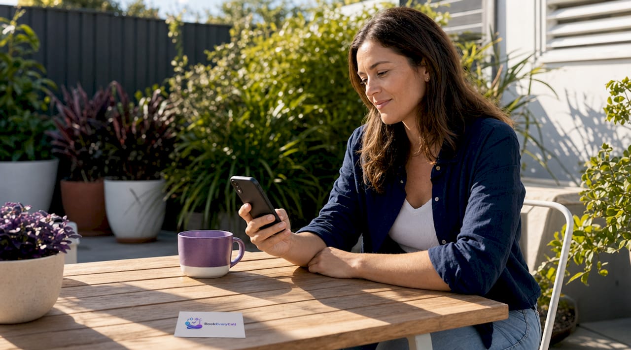 Business owner handling missed call AI SMS